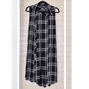 Long plaid vest